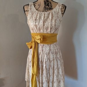 Embroidered cream dress size small